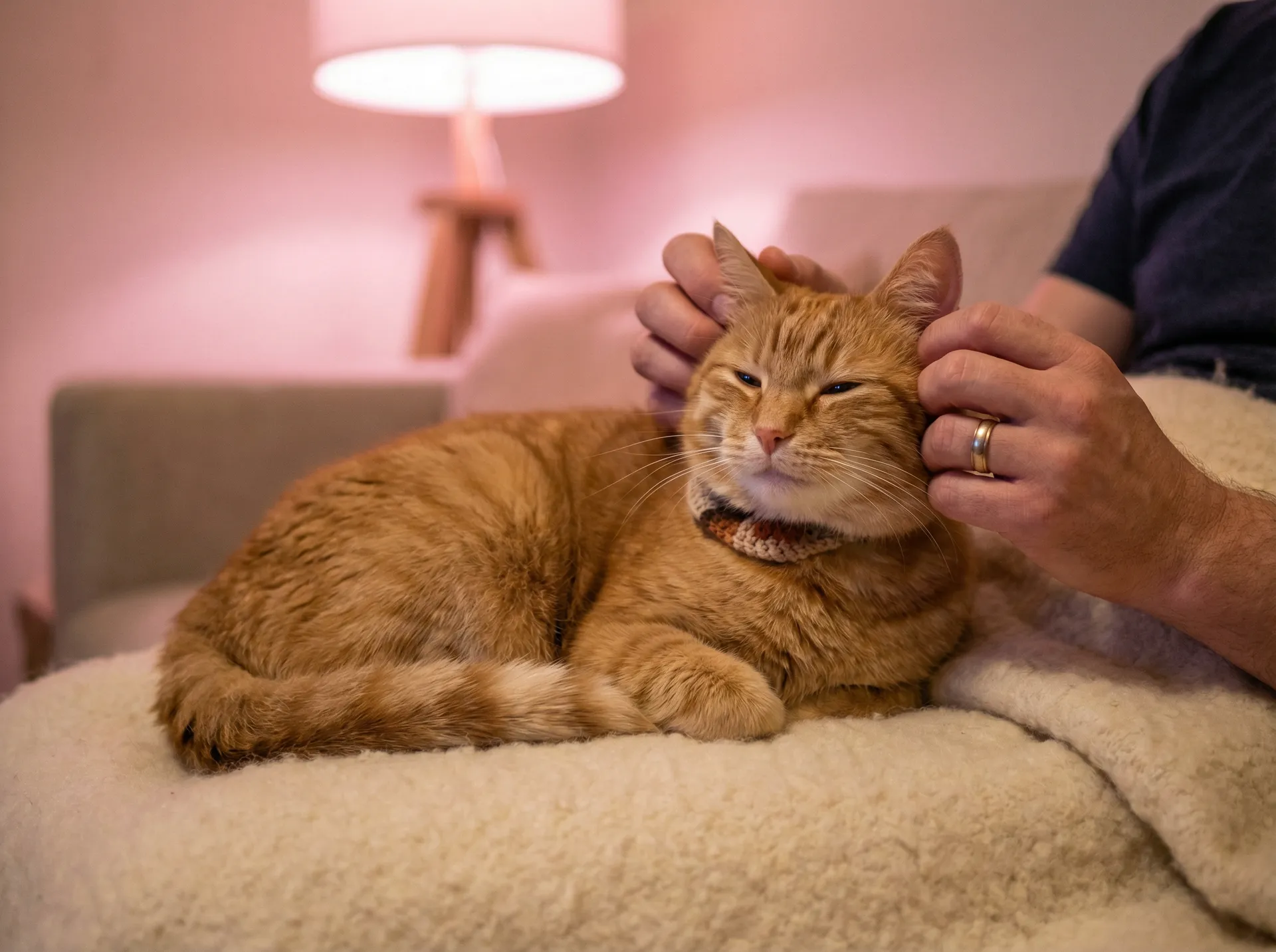 猫咪被温柔抚摸的幸福时刻 - 水中花全集
