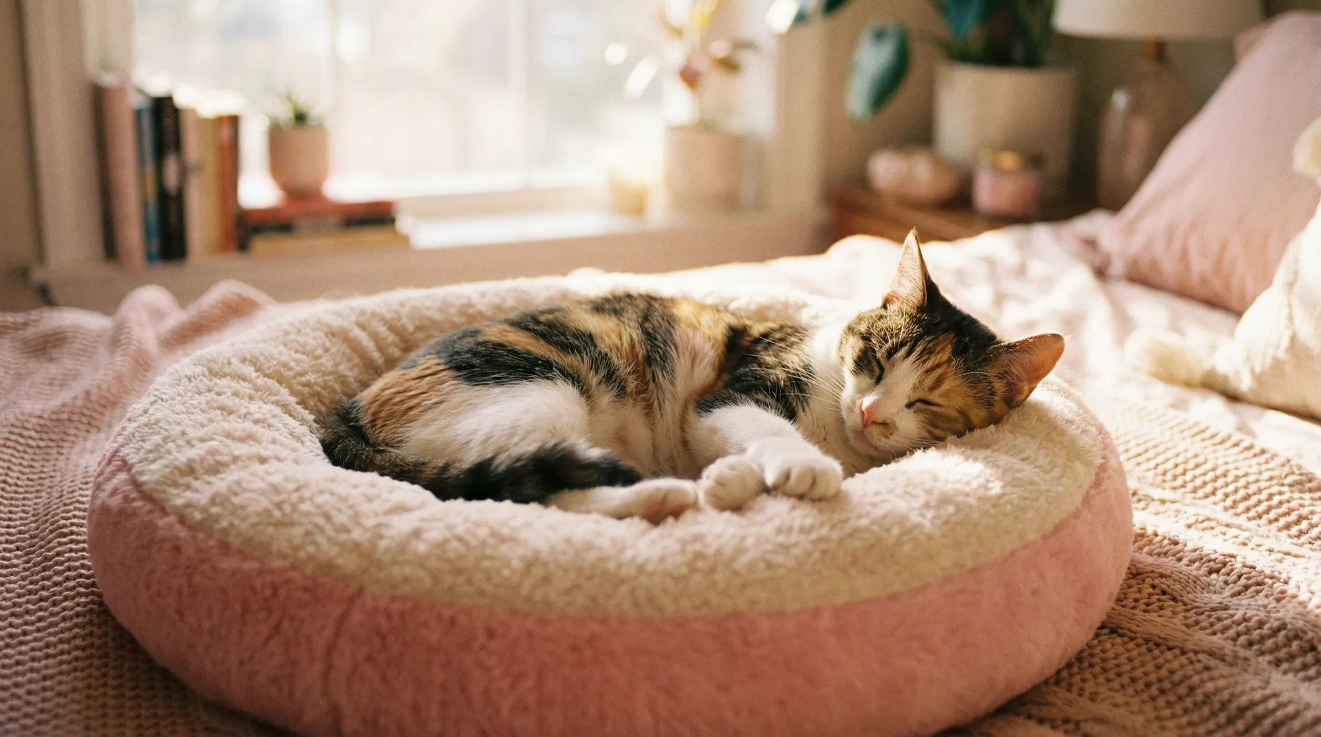 三花猫安静入睡 - 水中花全集